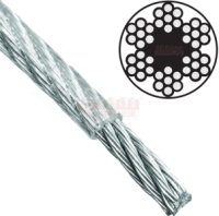 Изображение трос для растяжки в оплетке пвх 3/4мм, din3055 /200м