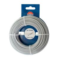 Изображение леска на триммер seb 3,0*15 м (круг+жилка) металл серебро