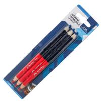 Изображение карандаш строительный vertextools (вертекс) двухцветный 3 шт. 