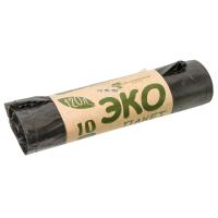 Изображение мешки для мусора "эко" 120л. повышенной прочности 70*100 черные (рулон 10шт) /20