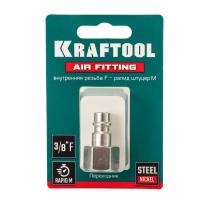 Изображение быстросъём с внутренней резьбой 3/8"f рапид папа kraftool 06591-3/8