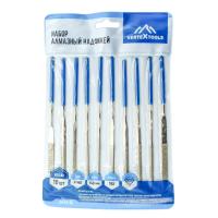 Изображение набор надфилей алмазных 10 предметов vertextools (вертекс)