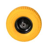 Изображение колесо пу желтое 15*6,00-6 f20мм/95мм (жигули), без камеры