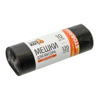 Изображение мешки д/мусора "рыжий кот" 120л (10шт./рул.) особо прочные, пнд, черные