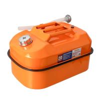 Изображение канистра металлическая оранжевая горизонтальная + трубка ударник 20 литров qh186 /4 шт