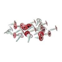 Изображение саморез с прессшайбой 4,2*16, острый красный ral3005 (1000)
