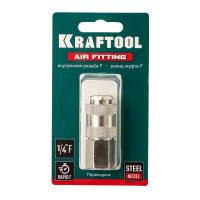 Изображение быстросъём с внутренней резьбой 1/4"f рапид мама kraftool 06593-1/4 / 30