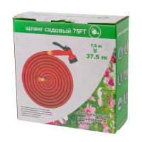Изображение полив шланг растягивающийся красный латунь 75 ft (7,5*37,5) (35)