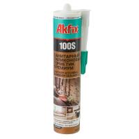 Изображение герметик силикон akfix санитарный прозрачный 280 мл /12 шт.