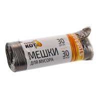 Изображение мешки д/мусора "рыжий кот"  30л (30шт./рул.), пнд, черные