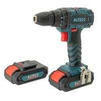 Изображение аккумуляторная дрель шуруповёрт alteco (18 в /2 а·ч /1250 об/мин / 32 н·м) cd 2110 li x2