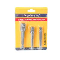 Изображение набор адаптеров для торц.головок ккк  3пр.е1/4-1/4, е1/4-3/8,е1/4-1/2 50мм