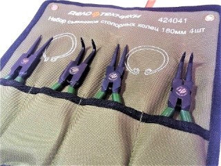 Изображение набор съёмников стопорных колец 160ммх4 шт/тетрон 424040 1/16