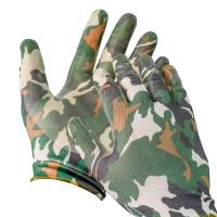 Изображение перчатки зеленые нейлон камуфляж садовые /12 /960