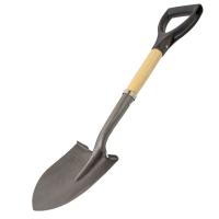 Изображение лопата саперная автомобильная маленькая  круглая штыковая с дерв. черенком,s518d/12,шт