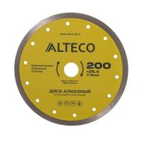 Изображение диск алмазный alteco 200*25,4 мм сплошной по керамике