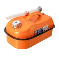 Изображение канистра металлическая оранжевая горизонтальная + трубка ударник 10 литров qh185 /8 шт