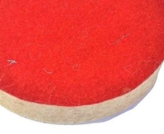 Изображение войлок на липучке д 125/20мм, красный 