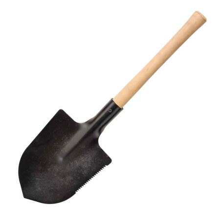 Изображение лопата саперная (туристическая) "горизонт" лт-01 черная с зубцами / 20