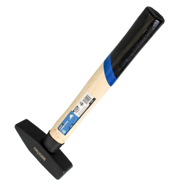 Изображение молоток слесарный с деревянной рукояткой vertextools (вертекс) 800 гр, кв.б. 