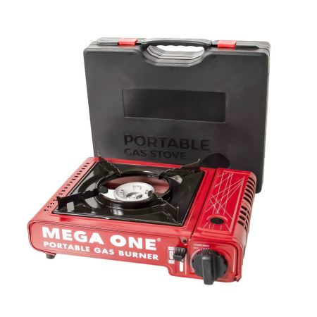 Изображение газовая плита в кейсе с переходником автомат mega one (красная) 10  /6 шт.