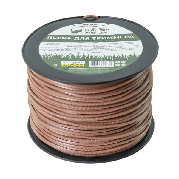 Изображение леска на триммер чеглок бухта д 3,0*180 (акула) /8 