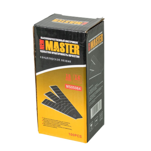 Изображение лезвие для ножей по гипсокартону "мастер" каленые 18 мм /10 шт