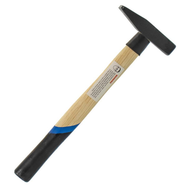 Изображение молоток слесарный с деревянной рукояткой vertextools (вертекс) 200 гр, кв.б, 6 / 60