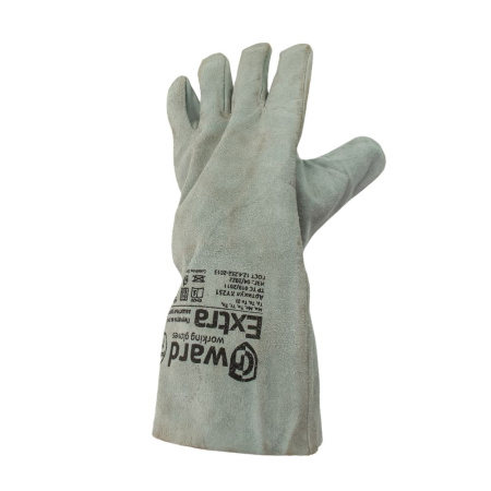 Изображение перчатки краги замшевые серые длинные гвард gward (xy251)  12/60