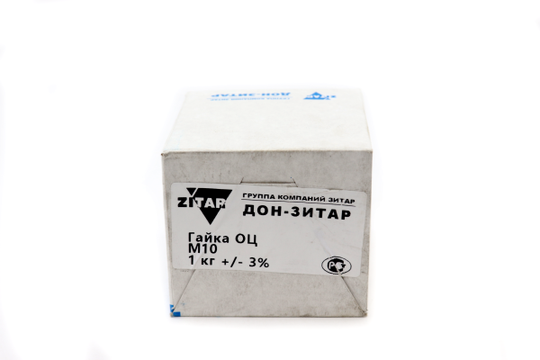 Изображение м10 оц. гайка шестигр. 1кг=98шт. гост 5915 (din934)
