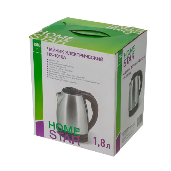 Изображение чайник homestar hs-1010a (1,8 л) стальной