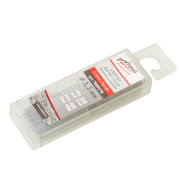 Изображение сверло атака п/мет 3,2 мм,бокс профи титан (уп.10шт)