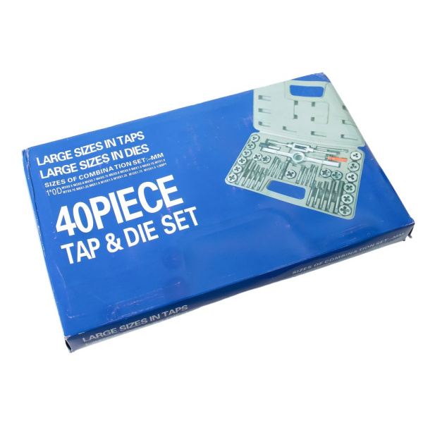 Изображение набор метчиков и плашек "мастер" (40 пр) в пластик чемодане 