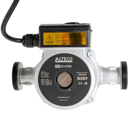 Изображение насос циркуляционный alteco cp 25-6/180, 100 вт (качество воды - чистая)   акция !
