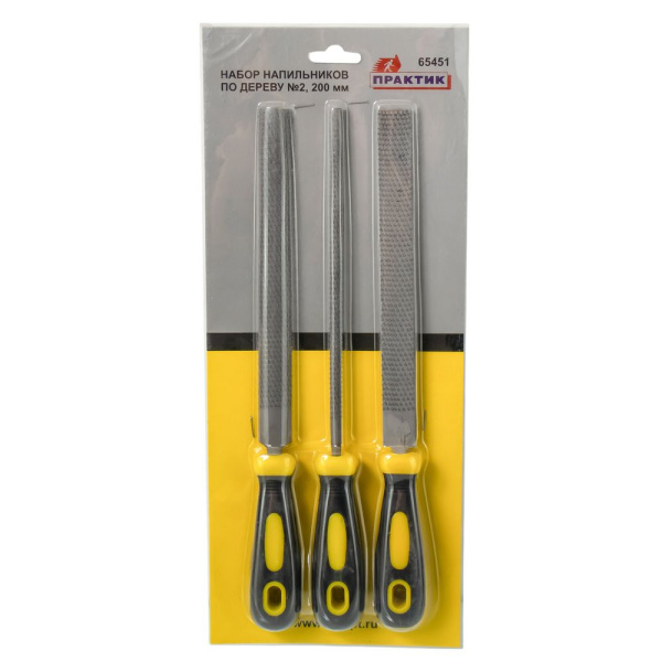 Изображение набор рашпилей по дереву 200 мм "практик" 3 шт - 65451 -  50/25