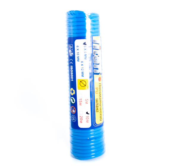 Изображение шланг спиральный рu 10м 5 х 8 синий (35/25) 04.1632