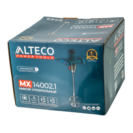 Изображение миксер для строительных смесей электрический alteco mx 14002.1