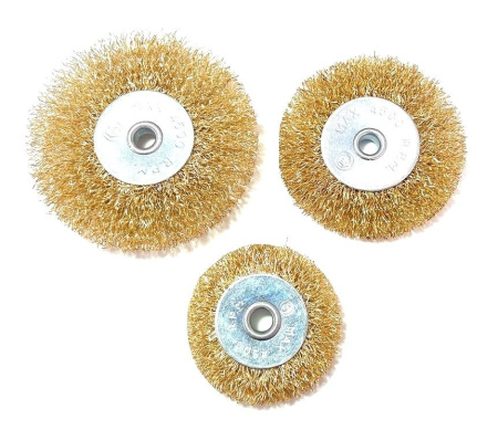 Изображение набор щеток для дрели 3пр (50,63,75мм) плоские/60 чеглок
