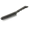 Изображение щетка ручная 4-х рядн. по металлу с пласт. ручкой  черная /12шт