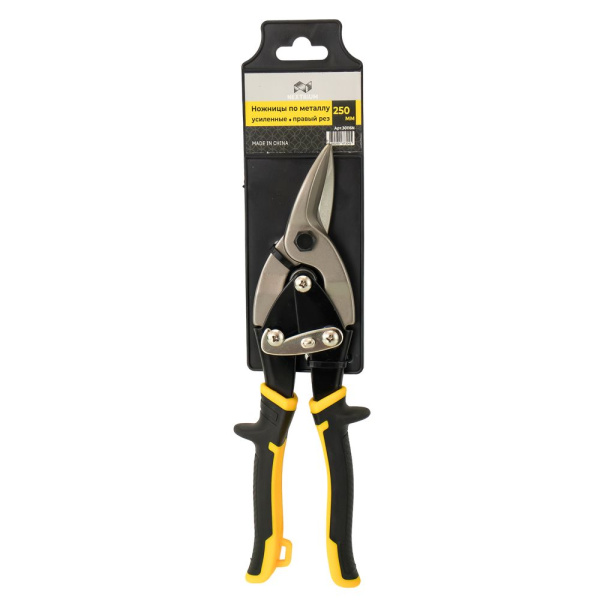 Изображение ножницы по металлу nextrium усиленные, длина 250мм, правый рез сталь crv, двухкомпонен. рукоять /60