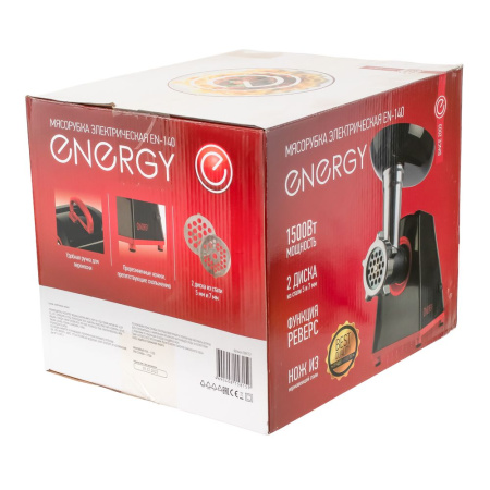 Изображение мясорубка energy en-140, реверс   1500 вт