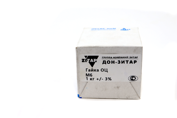 Изображение м6 оц.гайка шестигр. 1 кг=390шт гост 5915/5927 (din934)