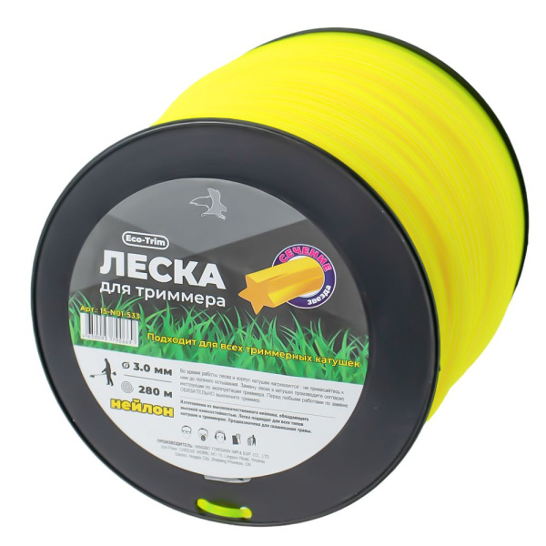 Изображение леска на триммер чеглок бухта д 3,0*280 (звезда) 1/4