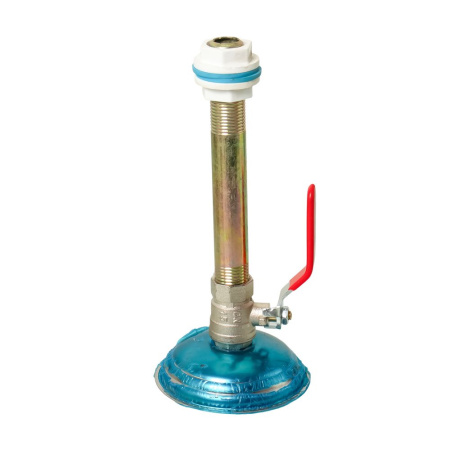 Изображение лейка с краном для летнего душа металл нержавейка