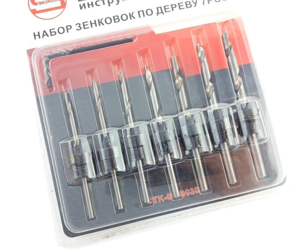 Изображение набор зенкеров по дереву 7 пр (стк-054)	стронг