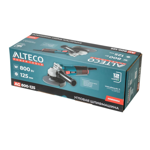 Изображение угловая шлифмашина (болгарка) alteco ag 800-125