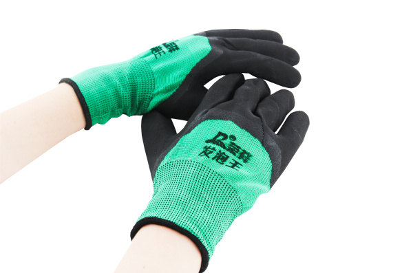 Изображение перчатки пенка темно-зеленая,коричневая 12/720/840 пар     п16