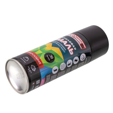 Изображение краска - спрей  №39 /400ml*12pcs*300g/ ударник "black"(черный)(темный) /12 шт