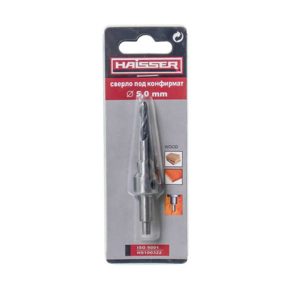 Изображение сверло-зенкер под конфирмат haisser д 5,0 мм.