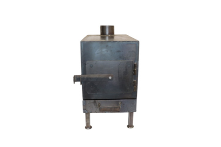 Изображение печь буржуйка с совком метал 3 мм с искрогасителем и с колосником